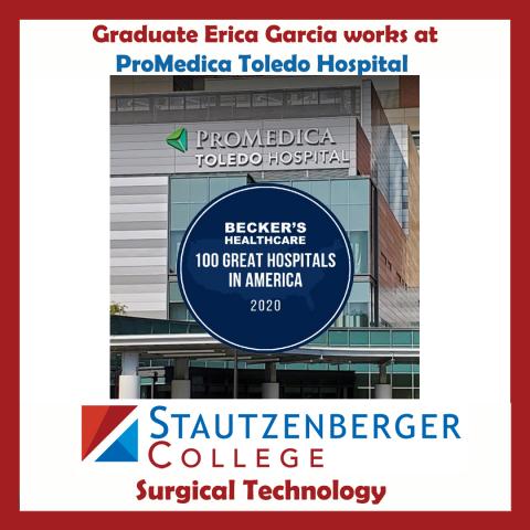 We Proudly Present Surgical Technology Graduate Erica Garcia
